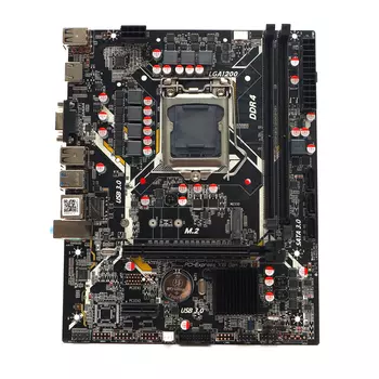 Материнская плата ZCZF H510, Socket1200, Intel H510, 2xDDR4, PCI-Ex16, 3SATA3, 5.1-ch, GLAN, 4 USB 3.2, VGA, HDMI, mATX, Retail