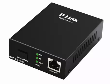 Медиаконвертер D-Link DMC-G20SC-BXU, RJ-45x1 Гбит/с, SCx1 Гбит/с, одинарный, Tx:1310, 20 км, (DMC-G20SC-BXU/A1A)