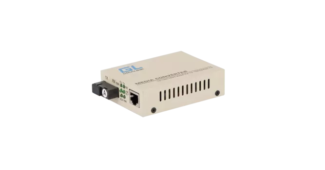 Медиаконвертер Nikomax (Gigalink), RJ-45x1 Гбит/с, SCx1 Гбит/с, SM, Tx:1310, Rx:1550, 20км, (GL-MC-UTPF-SC1G-18SM-1310)