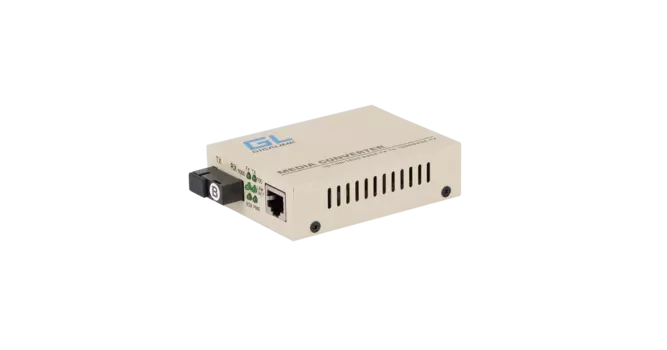 Медиаконвертер Nikomax (Gigalink), RJ-45x1 Гбит/с, SCx1 Гбит/с, SM, Tx:1550, Rx:1310, 20км, (GL-MC-UTPF-SC1G-18SM-1550)