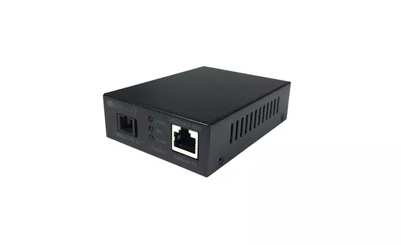 Медиаконвертер ORIGO OMCF20SC-BXU, RJ-45x100 Мбит/с, SCx100 Мбит/с, SM, одинарный, Tx:1310, Rx:1550, 20 км, (OMCF20SC-BXU/A1A)
