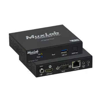 Медиаплеер MuxLab, 4K UHD, HDMI, USB 3.0, LAN (500769)