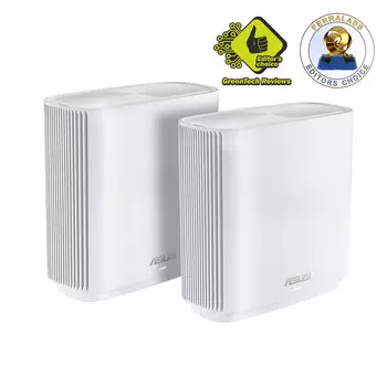 Mesh система ASUS ZenWiFi AX XT8 (W-2-PK), 802.11a/b/g/n/ac/ax, 2.4/5ГГц, до 6600 Мбит/с, LAN 3x1Гбит/с, WAN 1x2.5 Гбит/с, внутренних антенн: 6, комплект 2 (90IG0590-MO3G80)