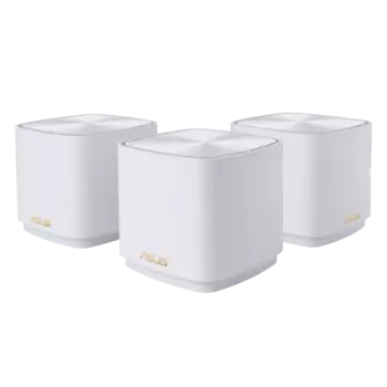 Mesh система ASUS ZenWiFi XD5 (W-3-PK), 802.11a/b/g/n/ac/ax, 2.4/5ГГц, до 1775 Мбит/с, LAN 1x1Гбит/с, WAN 1x1 Гбит/с, внутренних антенн: 2, комплект 3 (90IG0750-MO3B20)