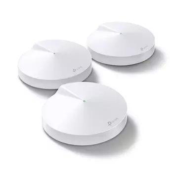 Mesh система TP-LINK Deco M9 Plus, 802.11a/b/g/n/ac, 2.4/5ГГц, до 867 Мбит/с, LAN 2x1Гбит/с, WAN 2x1 Гбит/с, внутренних антенн: 8, 1xUSB 2.0, 1xUSB 3.0, комплект 3