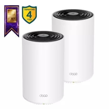 Mesh система TP-LINK DECO X68, 802.11a/b/g/n/ac/ax, 2.4/5ГГц, до 1802 Мбит/с, LAN 1x1Гбит/с, WAN 1x1 Гбит/с, внутренних антенн: 2x3 dBi, комплект 2 (DECO X68(2-PACK))