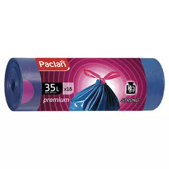 Мешки для мусора PACLAN Premium 35л, 15шт., синий (402170 )