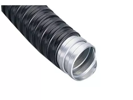 Металлорукав Гефест РЗ-Ц-25, 25мм, 30.8мм / 23.7мм, 20 м, сталь оцинкованная, обшивка ПВХ, черный 20 метров