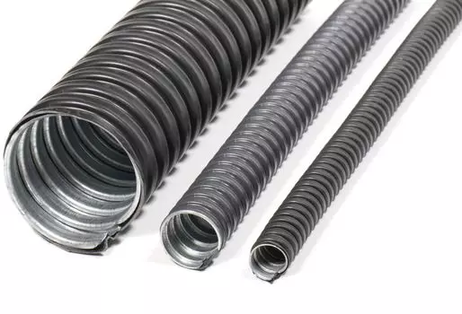 Металлорукав ЗЭТАРУС zeta42233, 1 см / 9.8 мм, 50 м, сталь оцинкованная, обшивка ПВХ, черный (zeta42233) 50 метров