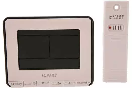 Метеостанция с беспроводным датчиком, температура в помещении / температура снаружи / влажность в помещении / влажность снаружи, черный/белый, LaCrosse WS6818 (WS6818)