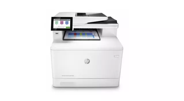 МФУ лазерный HP Color LaserJet Enterprise M480f, A4, цветной, 27 стр/мин (A4 ч/б), 27 стр/мин (A4 цв.), 600x600 dpi, дуплекс, ДАПД-50 листов, факс, сетевой, USB (3QA55A)