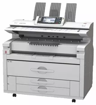 МФУ лазерный Ricoh W7100SP, A0, 1-но цветный, 600x600dpi, сетевой, USB, без тонера / девелопера (417284)
