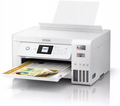МФУ струйный Epson EcoTank L4260, A4, цветной, 33стр/мин (A4 ч/б), 15стр/мин (A4 цв.), 5760x1440dpi, дуплекс, СНПЧ, Wi-Fi, USB, белый