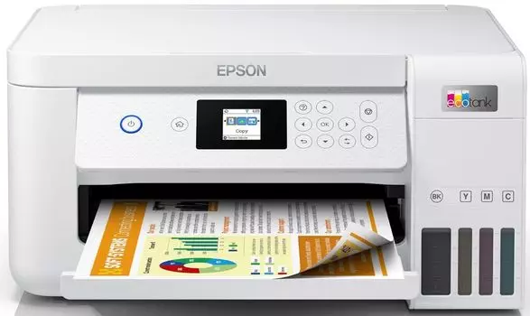 МФУ струйный Epson EcoTank L4260 , A4, цветной, 33стр/мин (A4 ч/б), 15стр/мин (A4 цв.), 5760x1440dpi, дуплекс, СНПЧ, Wi-Fi, USB, белый (C11CJ63513)
