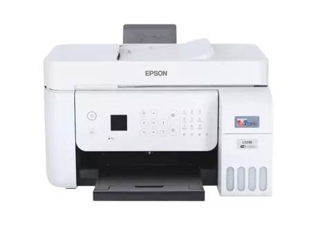 МФУ струйный Epson EcoTank L5296, A4, цветной, 33 стр/мин (A4 ч/б), 15 стр/мин (A4 цв.), 5760x1440dpi, дуплекс, АПД-30 листов, факс, СНПЧ, сетевой, Wi-Fi, USB, белый (C11CJ65411)