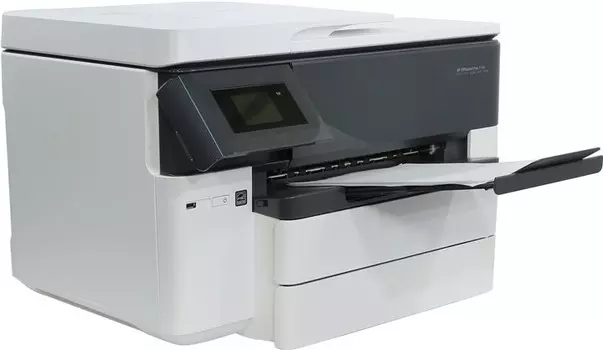 МФУ струйный HP OfficeJet Pro 7740, A3, цветной, 34стр/мин (A4 ч/б), 34стр/мин (A4 цв.), 1200x1200dpi, дуплекс, ДАПД-35 листов, факс, сетевой, Wi-Fi, USB (G5J38A)