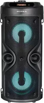Мидисистема SUPRA SMB-350, 20 Вт, FM, AUX, USB, SD, microSD, Bluetooth, подсветка, черный (SMB-350)