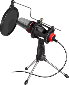 Микрофон Defender Forte GMC 300, электретный, черный (64630)