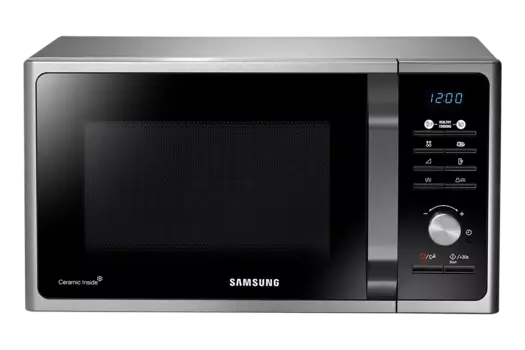 Микроволновая печь Samsung MG23F301TAS 23 л, 800 Вт, гриль, серебристый/черный (MG23F301TAS/OL)