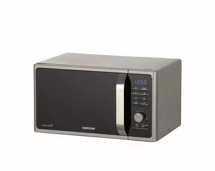 Микроволновая печь Samsung MG23F302TQS/BW 23 л, 800 Вт, гриль, серебристый/черный (MG23F302TQS/BW)