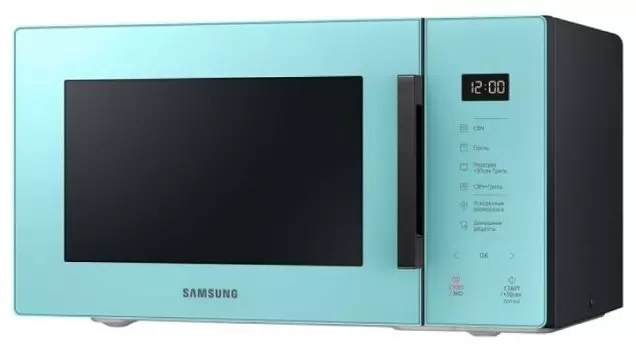 Микроволновая печь Samsung MG23T5018AN/BW 23 л, 800 Вт, гриль, мятный (MG23T5018AN/BW)