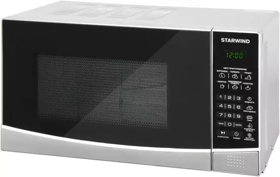 Микроволновая печь Starwind SMW3120 20л, 850Вт, гриль, серебристый/черный (SMW3120)