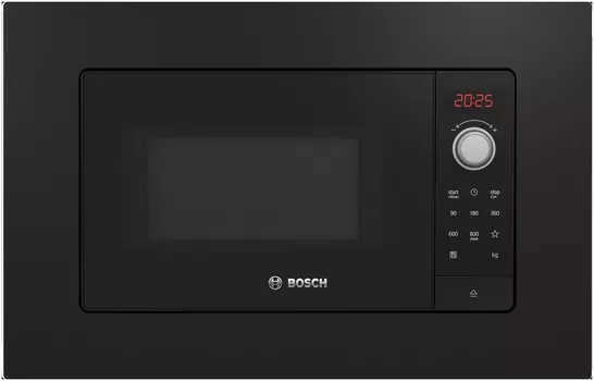 Микроволновая печь встраиваемая Bosch Serie 2 Neo Klassik BEL623MB3 20 л, 800 Вт, гриль, черный (BEL623MB3)