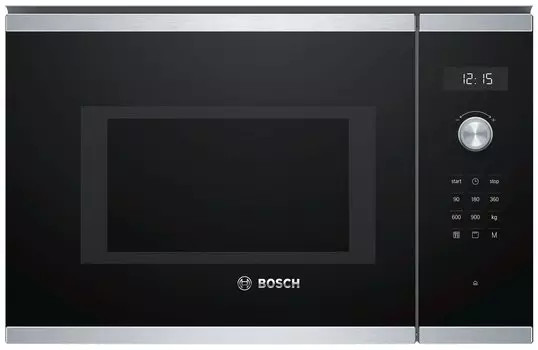 Микроволновая печь встраиваемая Bosch Serie 6 BEL554MS0 25 л, 900 Вт, гриль, черный (BEL554MS0)