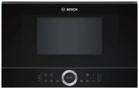 Микроволновая печь встраиваемая Bosch Serie 8 BFR634GB1 21 л, 900 Вт, черный (BFR634GB1)