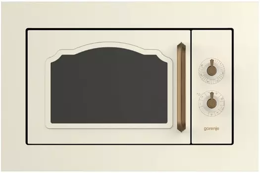 Микроволновая печь встраиваемая Gorenje BM235CLI 23 л, 800 Вт, гриль, слоновая кость (BM235CLI)