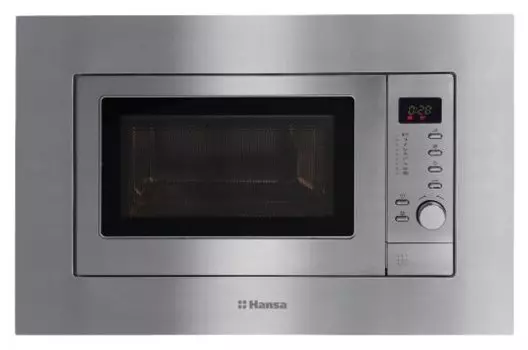Микроволновая печь встраиваемая Hansa AMGB20E2GX. 20 л, 800 Вт, гриль, серебристый (AMGB20E2GX.)