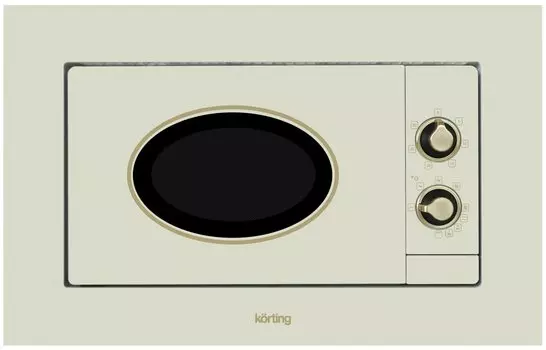 Микроволновая печь встраиваемая Korting KMI 820 RGB 20 л, 700 Вт, гриль, слоновая кость (KMI 820 RGB)