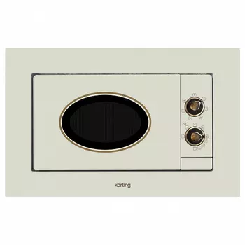 Микроволновая печь встраиваемая Korting Retro KMI 820 RB 20 л, 700 Вт, гриль, бежевый (KMI 820 RB)