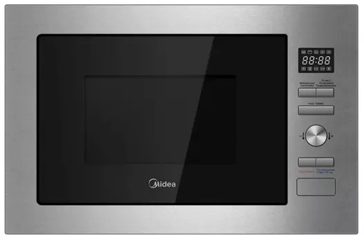 Микроволновая печь встраиваемая Midea MI7250X 25л, 900Вт, гриль, серебристый/черный ( MI7250X)