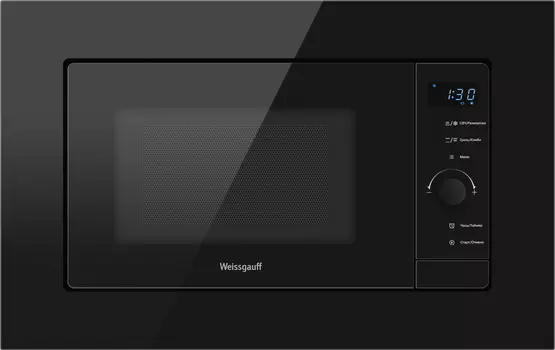 Микроволновая печь встраиваемая Weissgauff HMT-620 BG Grill 20 л, 700 Вт, гриль, черный (430871)