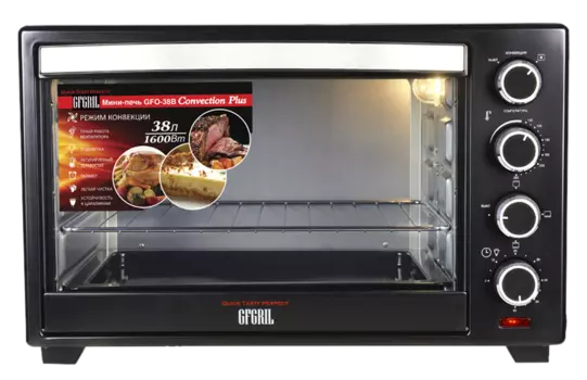 Мини-печь GFGril CONVECTION PLUS GFO-38B 1600Вт, черный