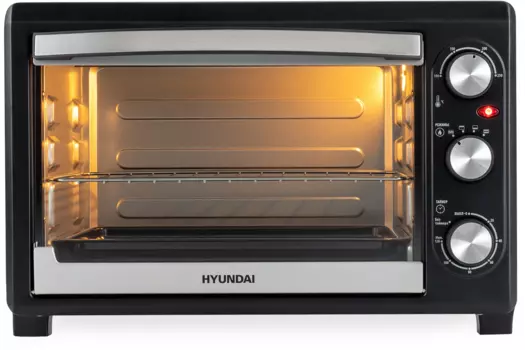 Мини-печь Hyundai MIO-HY073 1.5 кВт, серебристый/черный (MIO-HY073)