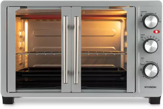 Мини-печь Hyundai MIO-HY077 150 Вт, серебристый (MIO-HY077)