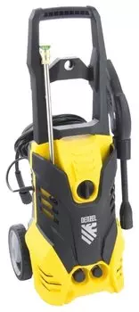 Минимойка DENZEL R-165, 165 бар, 420 л/ч, шланг 5м, сетевой шнур - 5м, корпус насоса - алюминий, забор воды из емкости, 9.6кг (58234)