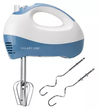 Миксер электрический Galaxy LINE GL 2224 200Вт, белый/голубой (гл2224л)