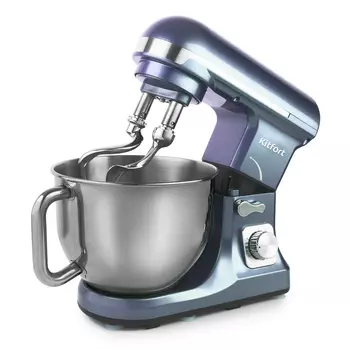 Миксер планетарный Kitfort KT-1343-2 1 кВт, голубой/серый