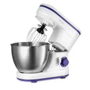 Миксер планетарный Kitfort КТ-3045-1 1.2 кВт, белый/фиолетовый