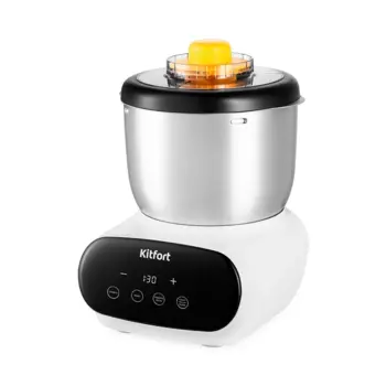 Миксер планетарный Kitfort КТ-3427 120 Вт, белый/черный (КТ-3427)