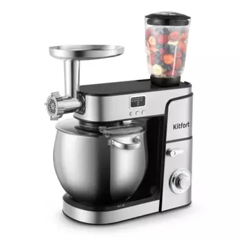 Миксер планетарный Kitfort КТ-3480 2 кВт, серебристый (КТ-3480)
