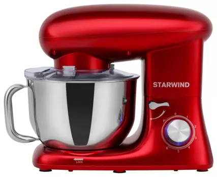 Миксер планетарный Starwind SPM7165 1.6 кВт, красный (SPM7165)