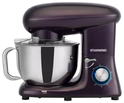 Миксер планетарный Starwind SPM7168 1.6 кВт, ежевичный (SPM7168)