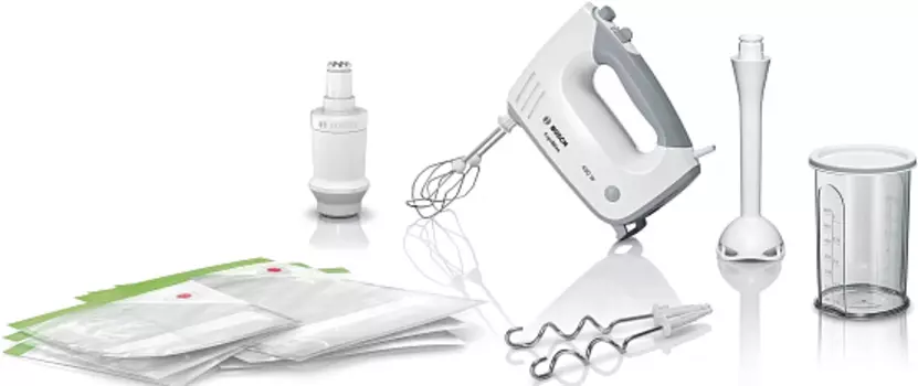 Миксер ручной Bosch MFQ364V0 450 Вт, белый/серый (MFQ364V0)