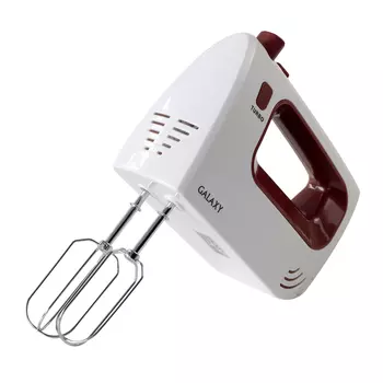 Миксер ручной Galaxy GL2215 300Вт, белый/красный (GL2215)