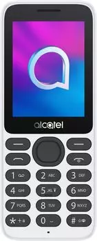 Мобильный телефон Alcatel 3080G, 2.4" 320x240 TN, 3G/4G, BT, 1xCam, 1-Sim, 1530mAh, micro-USB, белый (3080G-2CALRU2)