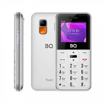 Мобильный телефон BQ 1866 Trust 160x128 TFT, 3G, BT, 1xCam, 2-Sim, 800 мА·ч, USB Type-C, белый
